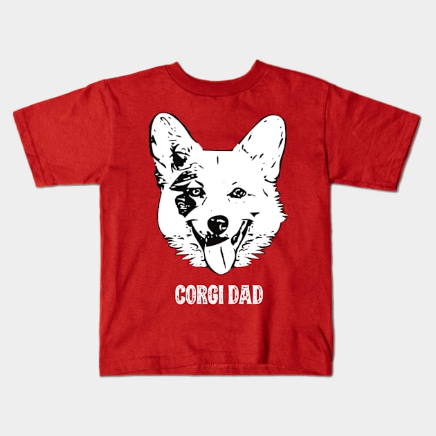 Corgi Dad Kids T-Shirt by DoggyStyles